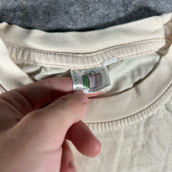 Vintage Leonardo Da Vinci Shirt Men Large Biege Short Sleeve Graphic Art 90s Y2K - Picture 4 of 7